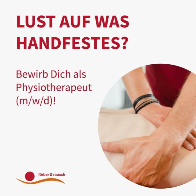 Wir suchen Verstärkung für unser Team😁. Du suchst eine neue Herausforderung oder möchtest einfach ein Praktikum im Bereich Physiotherapie machen? Dann bist Du bei uns genau richtig.🎉 Bei Interesse oder sonstigen Fragen kannst Du uns gerne per DM anschreiben oder einfach eine Mail an: info@faerber-rausch.de. Wir freuen uns schon auf Dich😊. #färberundrausch #physio #physiotherapiepraxis #physiotherapie #physiotherapy #physiodeutschland #bewerbung #karriere #praktikum